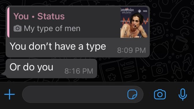 Why did he respond to my status?