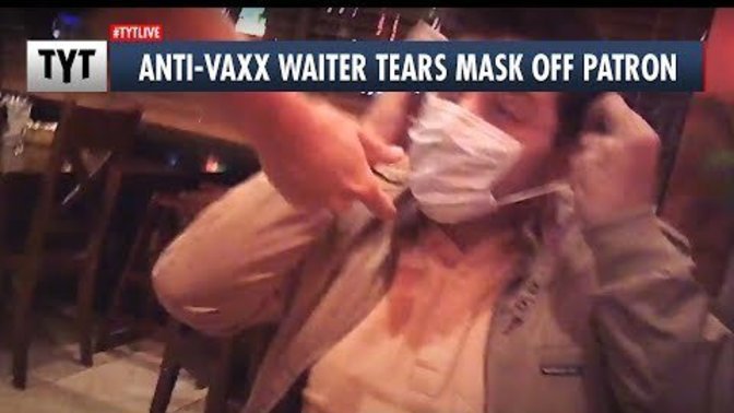 What would you do if you were wearing a mask at a restaurant and one of the waiters tore it right off your face?