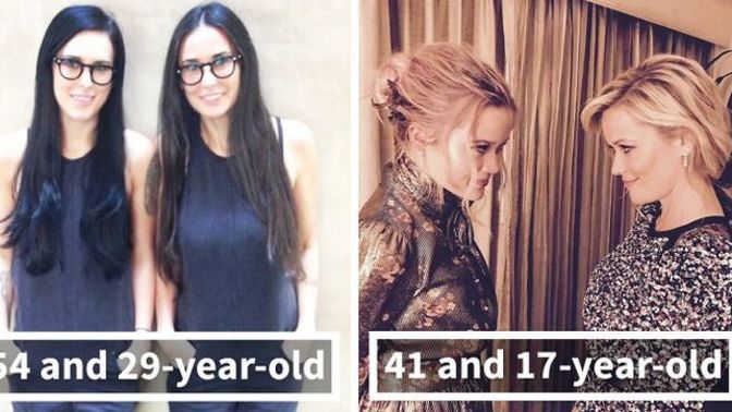 Do you resemble any of your parents, look wise?
