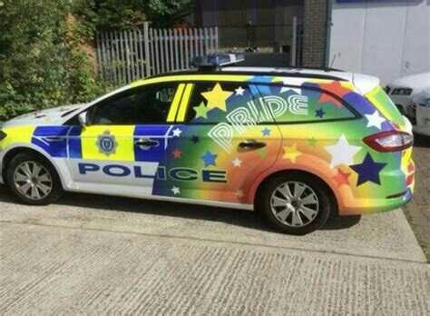 Would rainbow police cars bring joy to America?