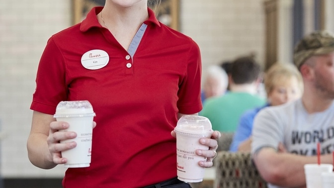 Why would a chick fil a employee ask how I am and be so smiley/friendly with me? Was she flirting or just doing her job?
