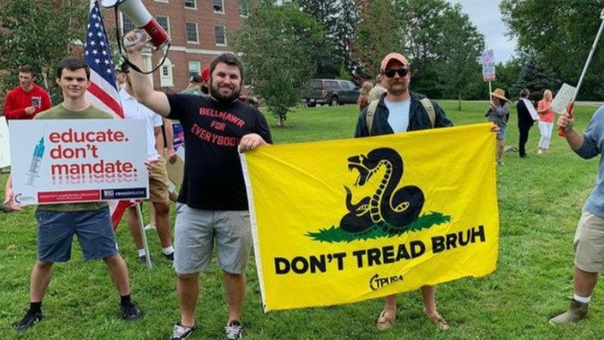What are your thoughts on the sexy white guy in the green shirt? Who here supports Turning Point USA? Who here opposses forced vaccinations?
