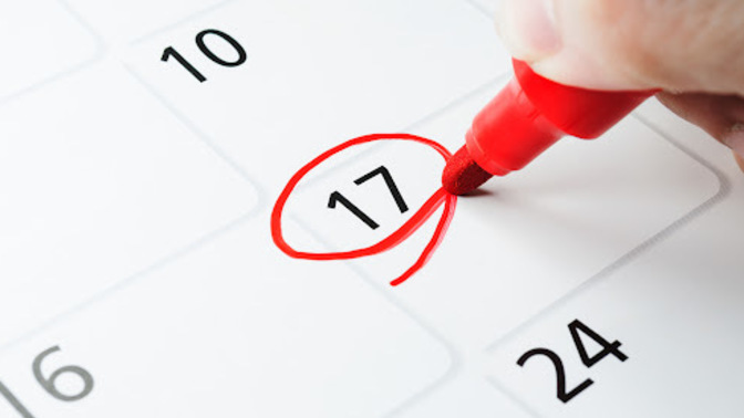 How far in advance should I schedule a date? Should I not say anything until I reach out to finalize the date?