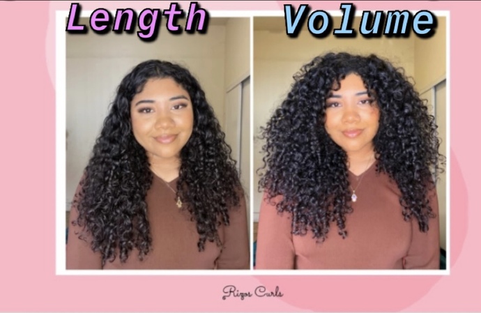 Which is better when it comes to styling curly hair more length or more volume?