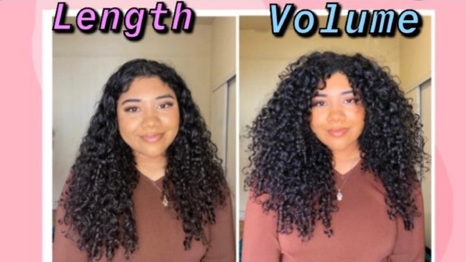 Which is better when it comes to styling curly hair more length or more volume?