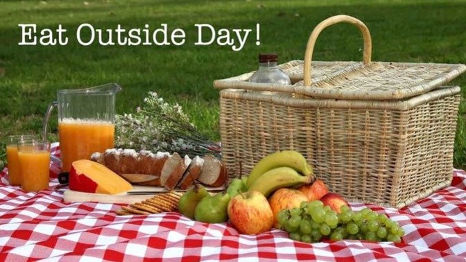 Today is the last day of August and is generally regarded as "National Eat Outside Day." Will you/did you partake and eat outdoors today?