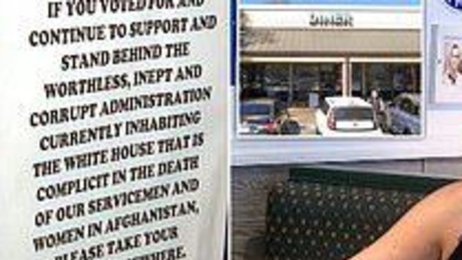 Florida diner owner turns away Biden supporters for standing behind inept administration complicit in the death of our servicemembers. Is this right?