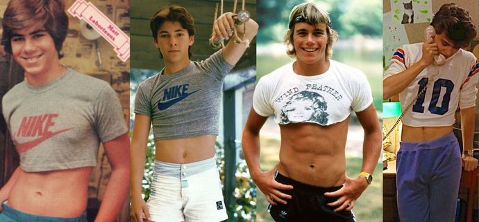 1980s crop top boys