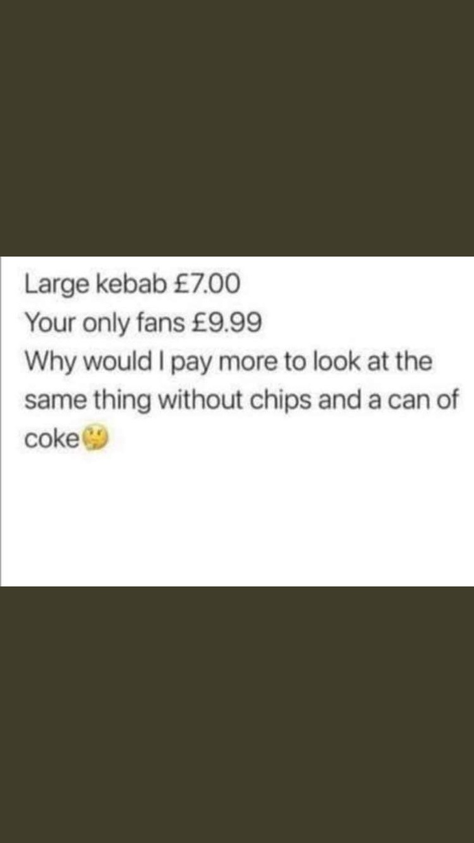 My opinion on only fans lol?