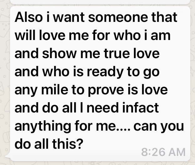 How do women expect to have a relationship when their list of necessary qualities is so long?