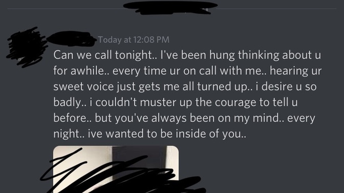What to do after sent a unsolicited d pic?