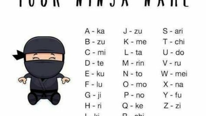 What's your ninja name?