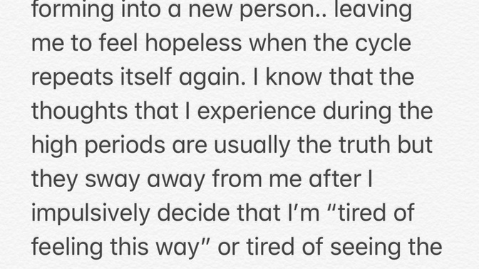 I’ve started writing down some of the things that I experience.. do you think I could be bipolar?
