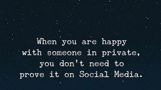 Would you want your relationship private or public?