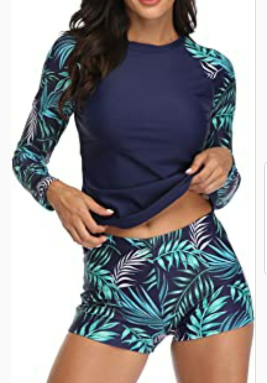 Men, is it prudish for a girl to wear a rashguard and shorts on a first date swim?