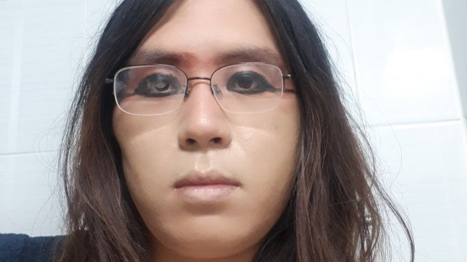 Girls, How’s my gay friend's makeup can u rate his makeup? Also, can my friend pass as female?