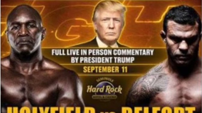 Who knew MCing and talking about Alternative Facts at a Boxing Match was more important that attending events during Sept 11th?