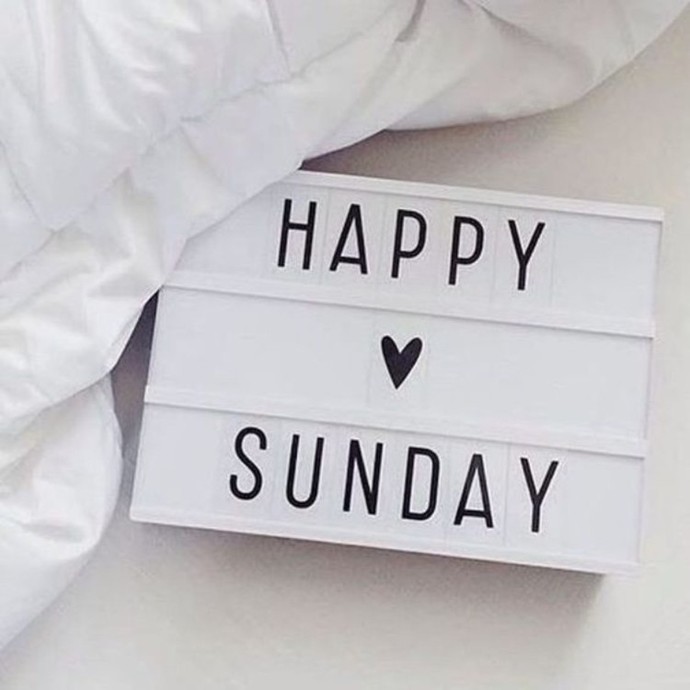 So what does your Sunday look like?