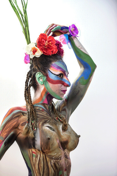 Are you comfortable being painted on and or being a nude muse for a painting?