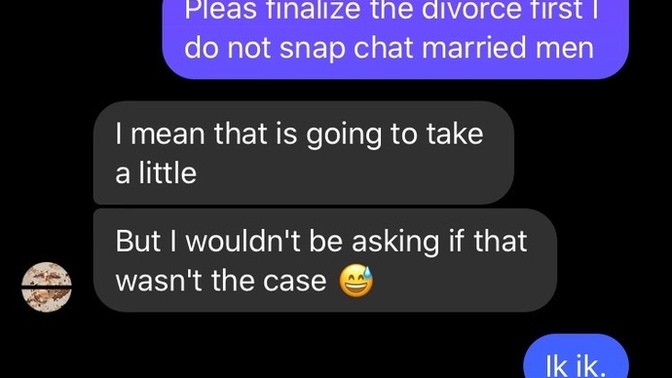 This married dude messaged me on Facebook and I posted it?