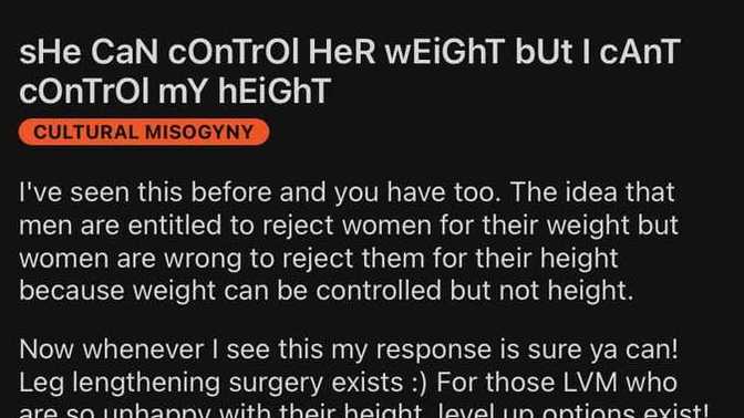 Do you guys think this is logic argument against "weight vs height"? Why or why not?