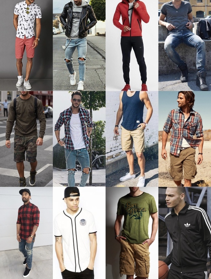 I made a quick collage of my fave things on a guy haha. I just prefer his pants be more loose than a few of those above