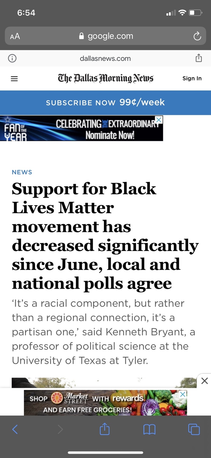 Black Lives Matter has steadily been losing support/approval, while law enforcement has seen a rise in public trust. Your thoughts?