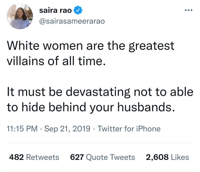 Are white women good or bad people?