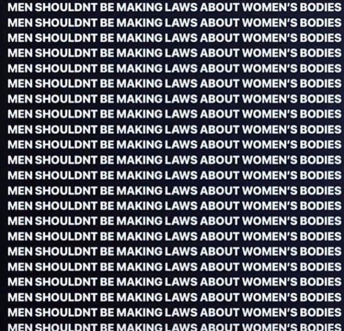Should Men make law about Women bodies?