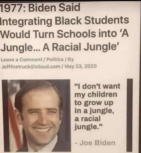 How you feel about what Joe Biden said in 1977?
