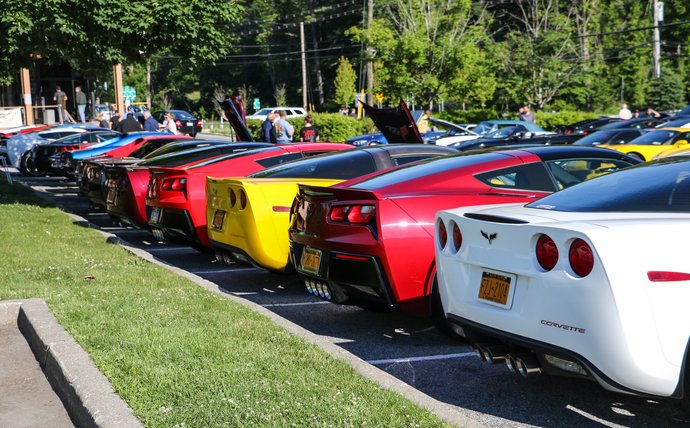 the iconic taillights of the corvettes