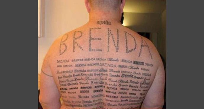 Would you agree to get yourself a tattoo with your boyfriend or girlfriend's name?