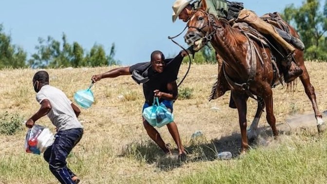 Since when have humans become livestock, or in this case a bull chasing a cow or something worse?