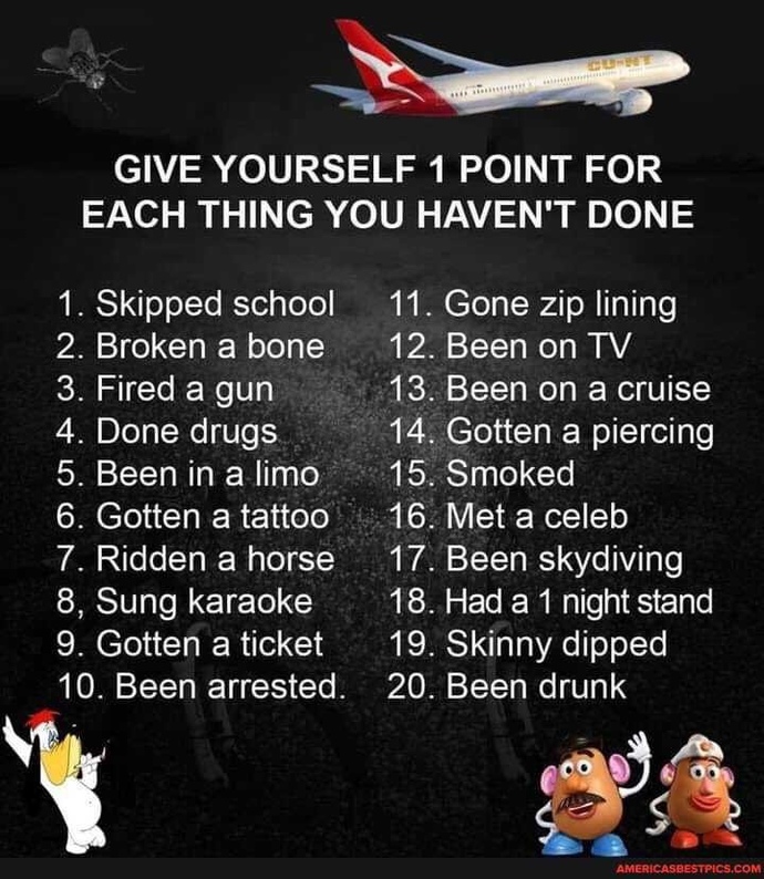 How many have you haven’t done?