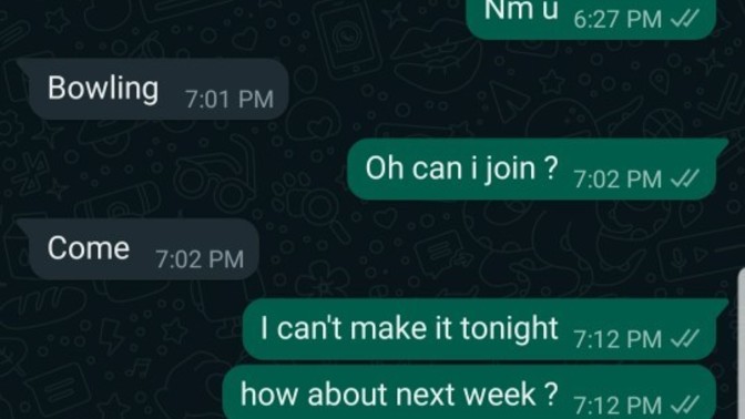 If a guy responds like this after you ask about meeting up, is he not interested?