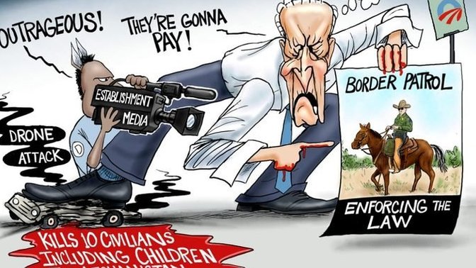 Do you agree that Biden made up the fake border patrol whipping story to distract from the fact he ordered a drone strike that killed children?