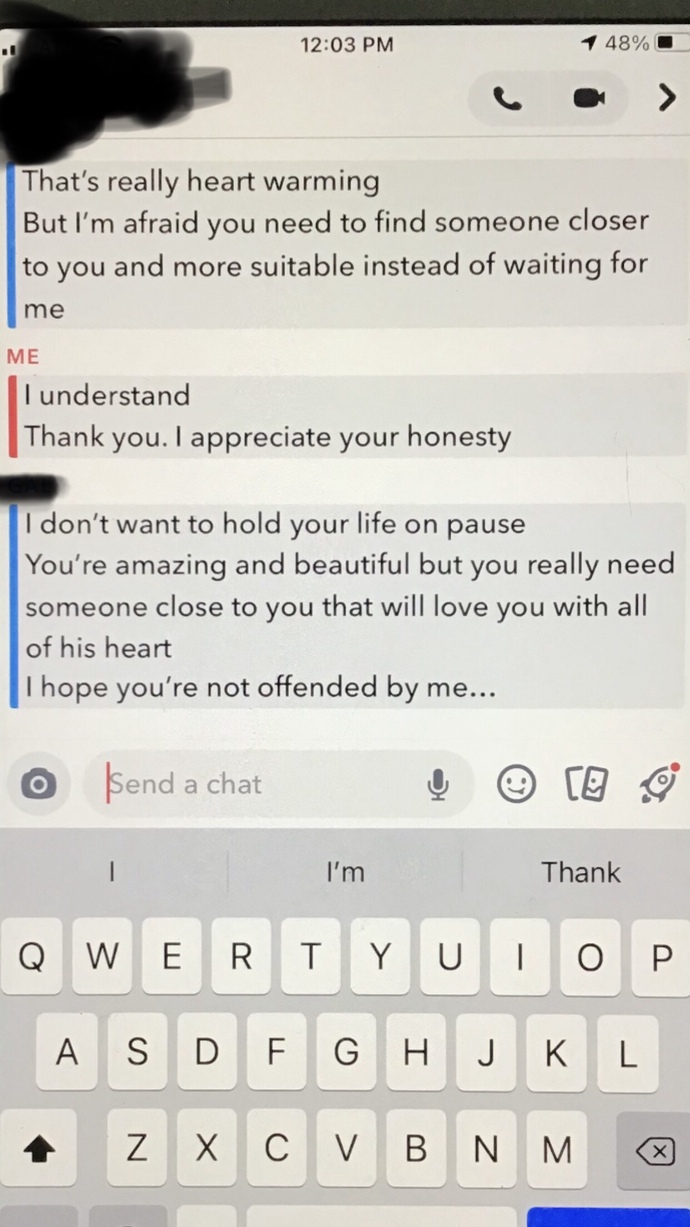 I confessed my feelings to my crush after several months of talking. What are your thoughts on my crush’s response?
