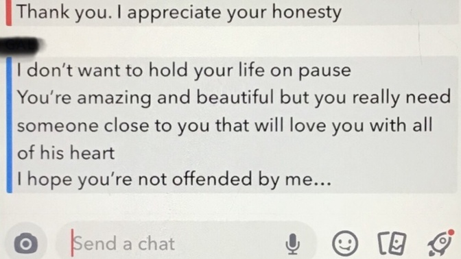 I confessed my feelings to my crush after several months of talking. What are your thoughts on my crush’s response?