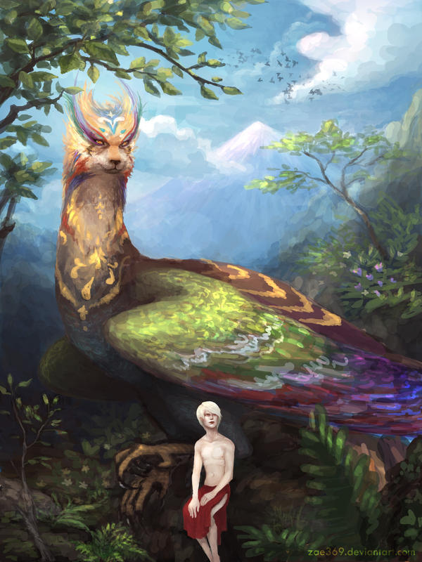 With a guy wearing a towel in front of him for some reason