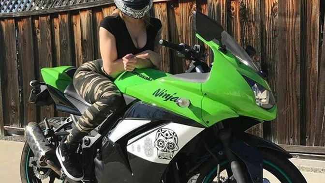 Aside from something sexual name something more sexier than a woman riding a ninja bike?