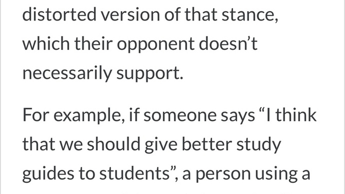 What do you do about people creating a strawman of your points?