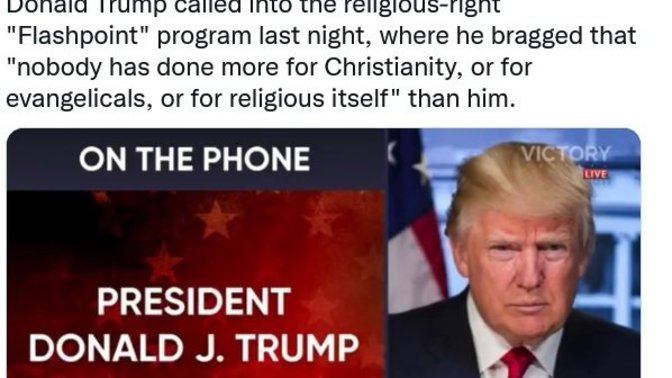He is right in a way, he gave them Gorsuch, Kavanaugh, and Barrett, he also effectively undid Roe v. Wade, and built a wall - was he lying?