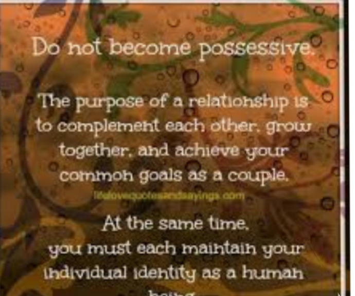 What behaviors in a relationship or from a partner do you consider Too possessive?
