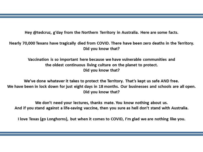 Tucker Carlson's thoughts on Australia. Your takeaway?