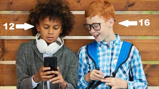 Normal children should get a phone at age 12 and ginger children should be made to wait until 16.