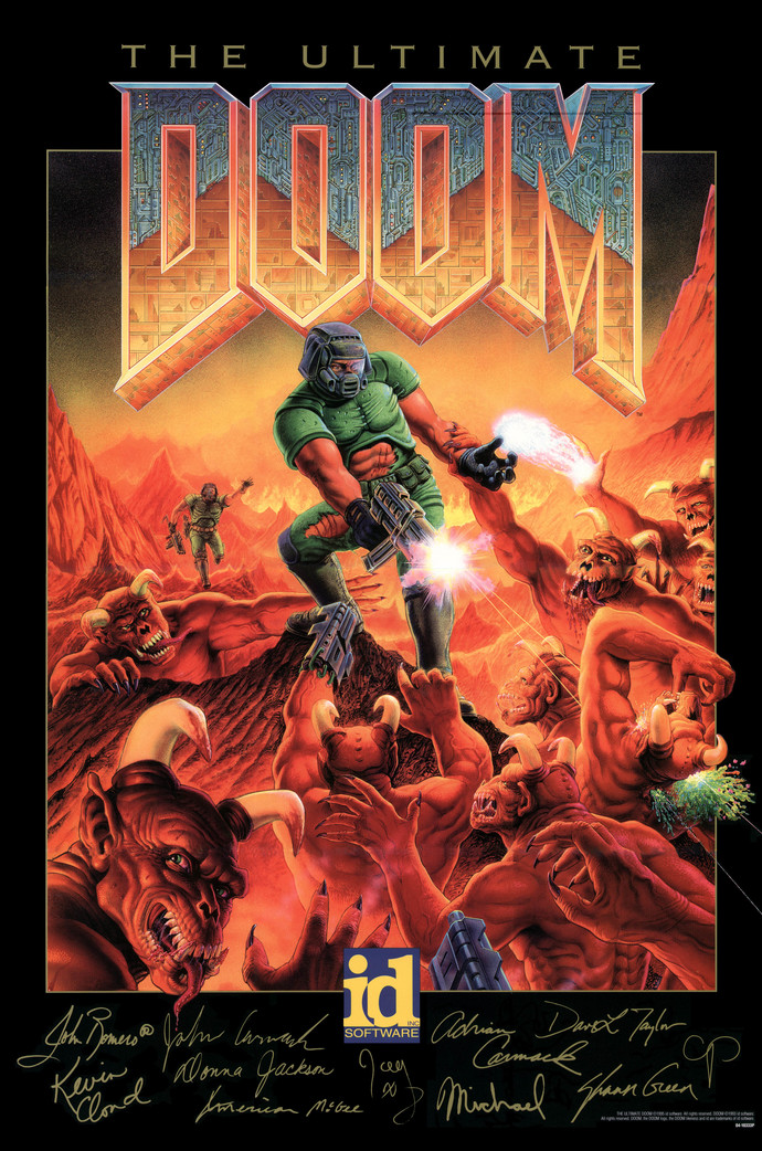 That is one doomed space marine. It's a disputed point whether or not the guy running in the background is the player character.