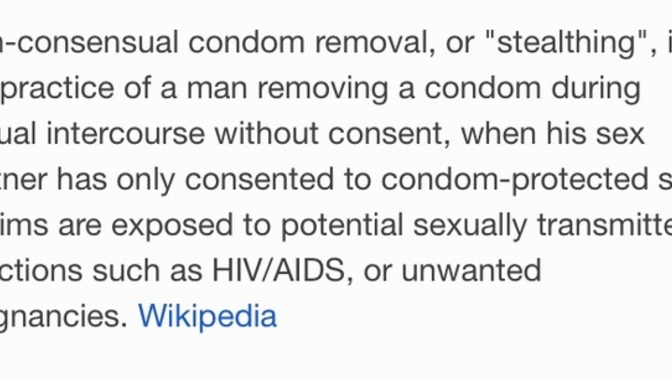 Has Stealthing Ever Happened To You?