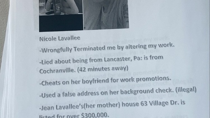 I legally harassed my old boss?