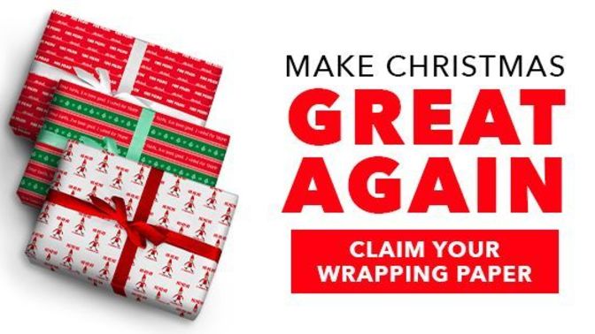 You receive a gift with Trump wrapping paper , you do what?