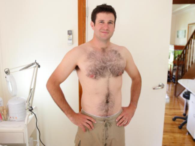 Waxed bare torso on men or natural hairy?